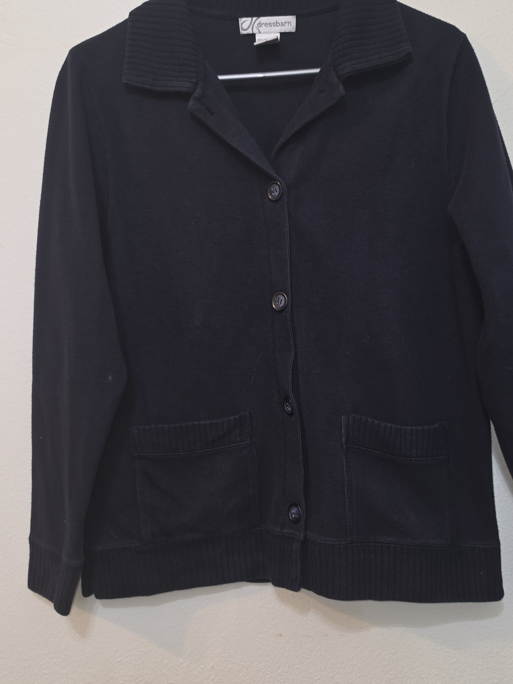 Dressbarn Navy Button-Up Cardigan